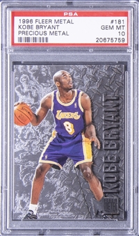 1996-97 Fleer Metal "Precious Metal" #181 Kobe Bryant Rookie Card – PSA GEM MT 10